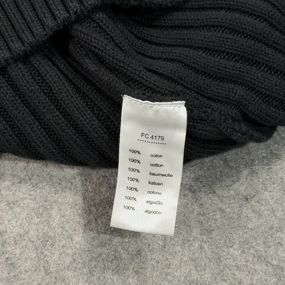 Lacoste Black Cotton Knit 1/4 Quarter Zip Pullover Sweater Men's Size 9 4XL - Picture 3 of 6